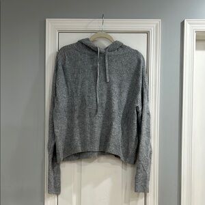 Banana Republic Gray Knit Hoodie Top